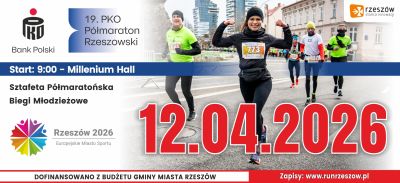 grafika promująća 19. PKO P&oacute;łmaraton Rzeszowski 2026